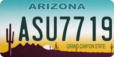 AZ license plate ASU7719