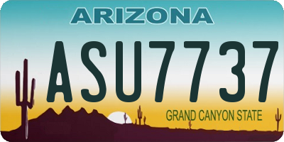 AZ license plate ASU7737