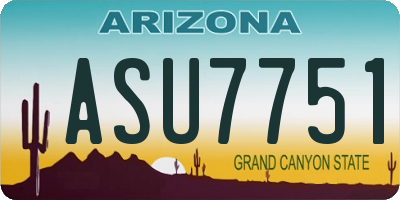 AZ license plate ASU7751