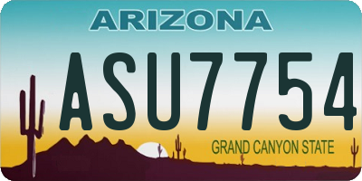 AZ license plate ASU7754