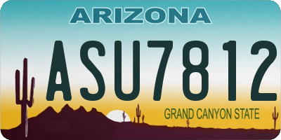 AZ license plate ASU7812