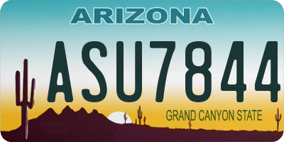 AZ license plate ASU7844