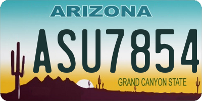 AZ license plate ASU7854
