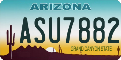 AZ license plate ASU7882