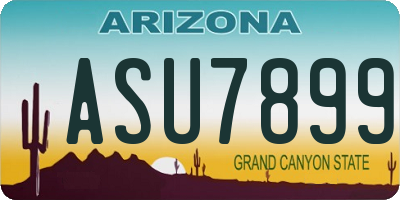 AZ license plate ASU7899