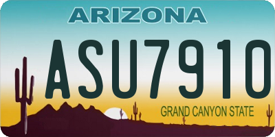 AZ license plate ASU7910