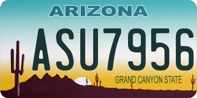 AZ license plate ASU7956