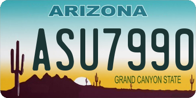 AZ license plate ASU7990