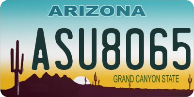AZ license plate ASU8065