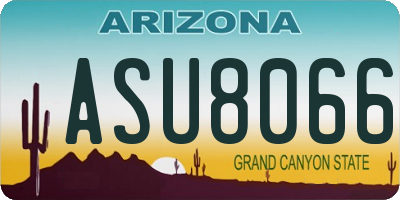 AZ license plate ASU8066