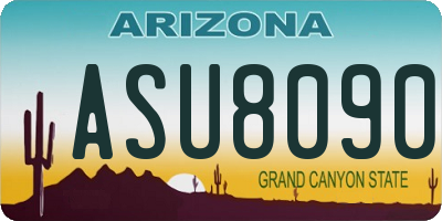 AZ license plate ASU8090