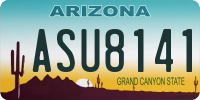 AZ license plate ASU8141
