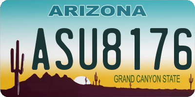 AZ license plate ASU8176
