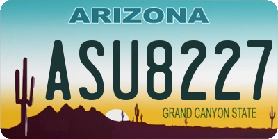 AZ license plate ASU8227