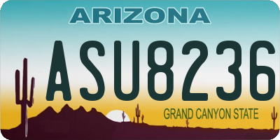 AZ license plate ASU8236