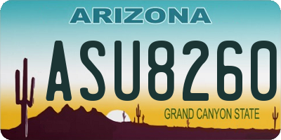 AZ license plate ASU8260