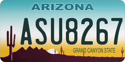 AZ license plate ASU8267