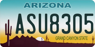 AZ license plate ASU8305