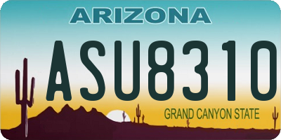AZ license plate ASU8310