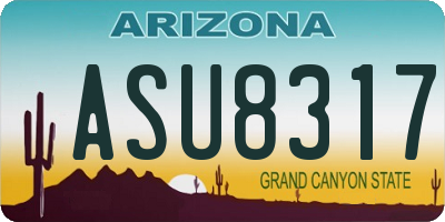 AZ license plate ASU8317