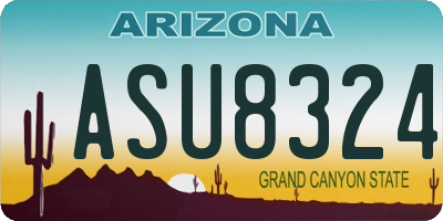 AZ license plate ASU8324