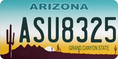 AZ license plate ASU8325