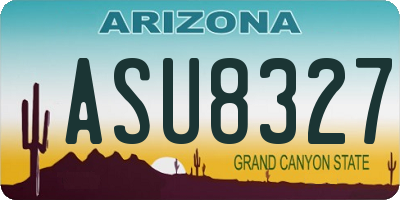 AZ license plate ASU8327
