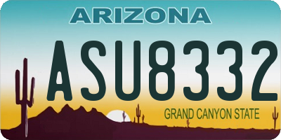 AZ license plate ASU8332