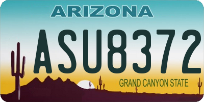 AZ license plate ASU8372