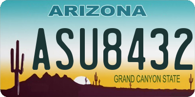 AZ license plate ASU8432