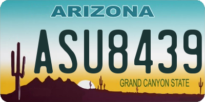 AZ license plate ASU8439
