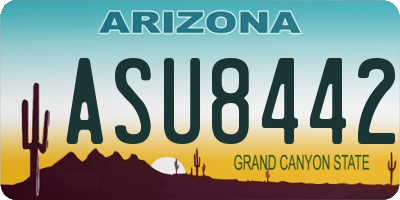 AZ license plate ASU8442