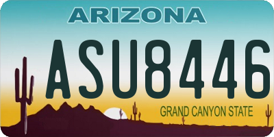 AZ license plate ASU8446
