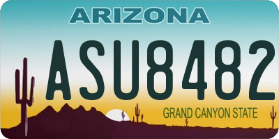 AZ license plate ASU8482