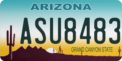 AZ license plate ASU8483