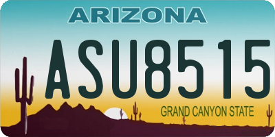 AZ license plate ASU8515