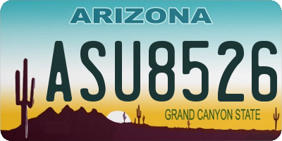 AZ license plate ASU8526