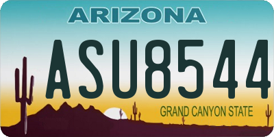 AZ license plate ASU8544