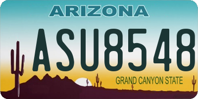 AZ license plate ASU8548