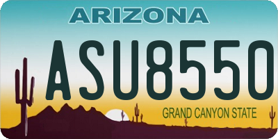 AZ license plate ASU8550