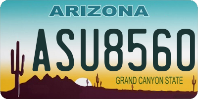 AZ license plate ASU8560