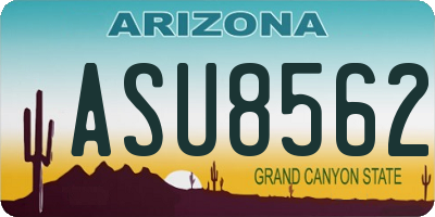 AZ license plate ASU8562
