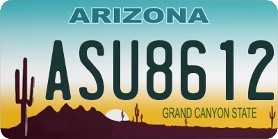 AZ license plate ASU8612