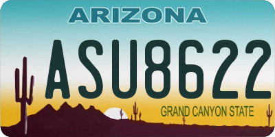 AZ license plate ASU8622