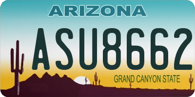 AZ license plate ASU8662