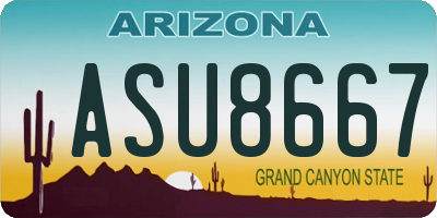 AZ license plate ASU8667