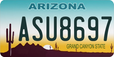 AZ license plate ASU8697