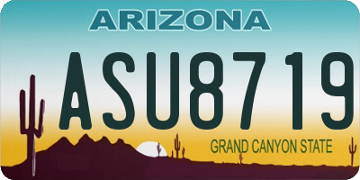 AZ license plate ASU8719