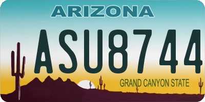 AZ license plate ASU8744