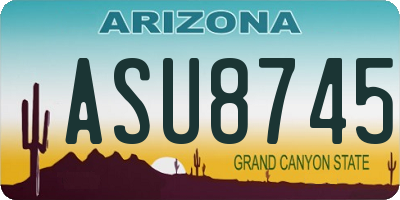 AZ license plate ASU8745
